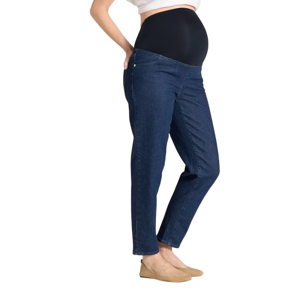 Isabel by Ingrid & Isabel Women's Blue 80's Slim Maternity Jeans Size 8